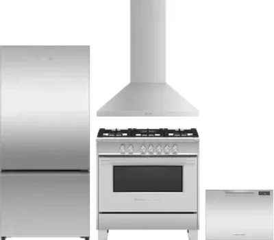 4 Piece Package Includes Refrigerator, Range, Hood And Dishwasher